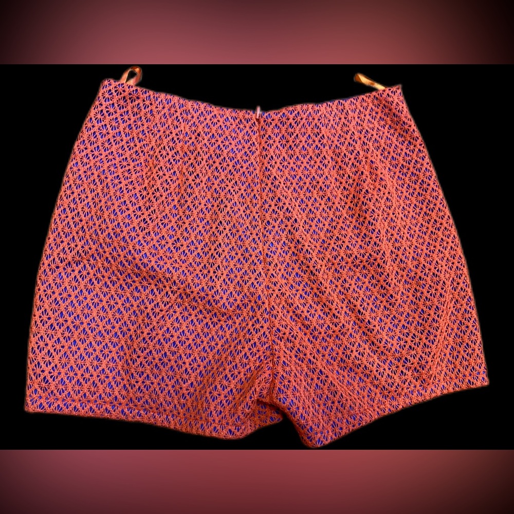🧡💙Karlie Orange & Royal Eyelet Shorts L